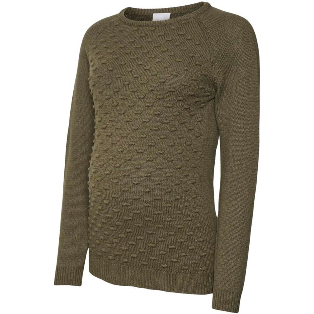 Mamalicious Womens/Ladies Bobble Knit  Maternity Sweatshirt / Green Bay